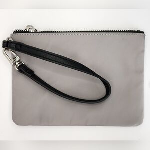 Steve Madden Gray Wristlet Clutch with Black Strap